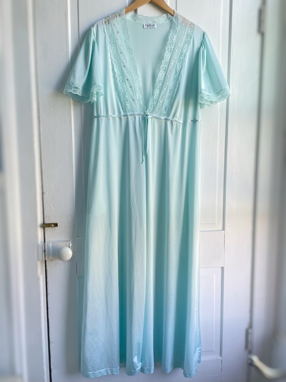 Vintage Gilead Light Blue Nylon Robe